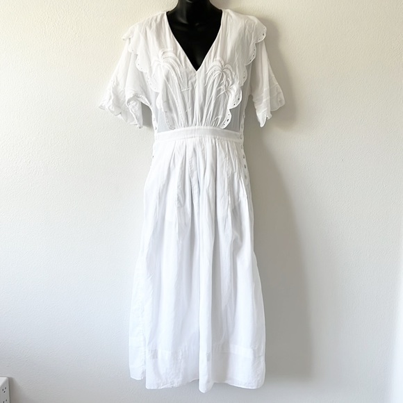 & Other Stories Palm Embroidered Scallop Dress - Picture 11 of 16